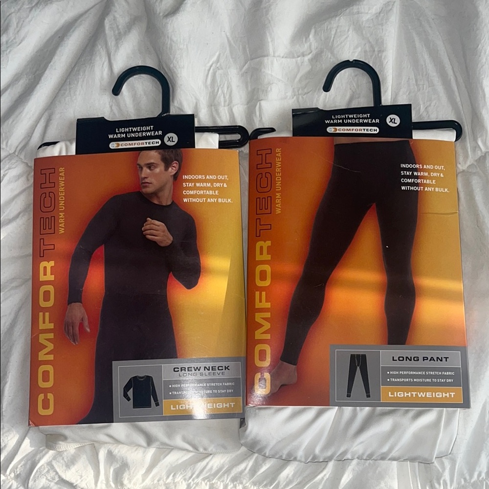 Men's white Thermal Underwear Set